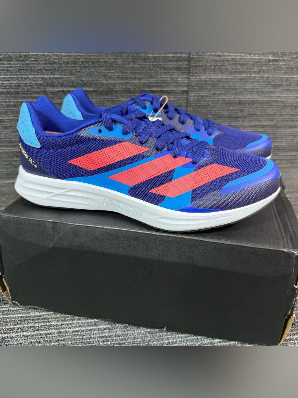 adidas adizero RC 4 M Running shoes Legacy Indigo/Turbo/Skty Rush Mens 8 New
